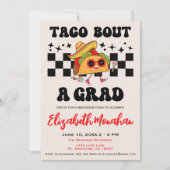 Retro Taco Over Een Afstudeerder Fiesta Afstuderen Kaart (Voorkant)