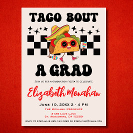 Retro Taco Over Een Afstudeerder Fiesta Afstuderen Kaart