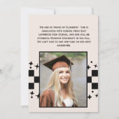 Retro Taco Over Een Afstudeerder Grappig Foto Afst Aankondiging (Achterkant)