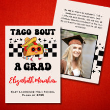 Retro Taco Over Een Afstudeerder Grappig Foto Afst