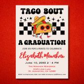 Retro Taco Over Een Afstuderen Fiesta Afstuderen Kaart