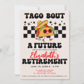 Retro Taco over een Fiesta Afstuderen Kaart (Voorkant)