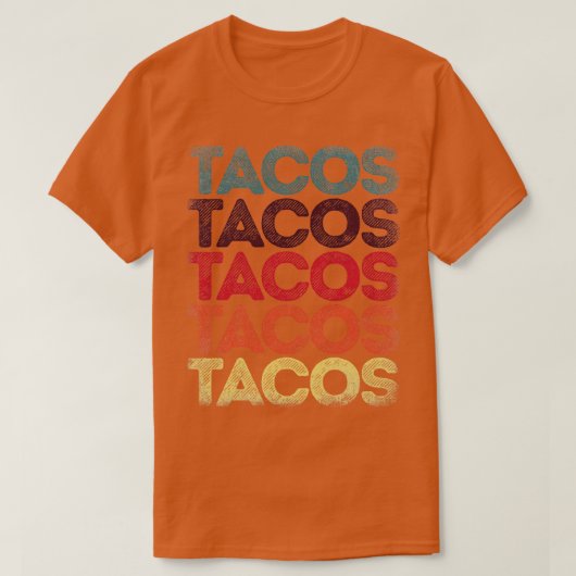 Retro Tacos Taco Dinsdag Mexicaans T-shirt (Design voorkant)