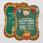 Retro Tailgate-feest met honkbalbord Kaart (Voorkant / Achterkant)