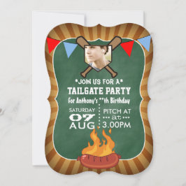 Retro Tailgate-feest met honkbalbord Kaart