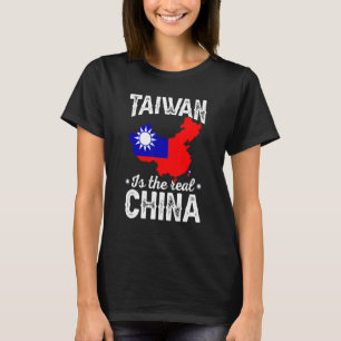 Retro Taiwanese vlag China brengt Taiwan de echte T-shirt
