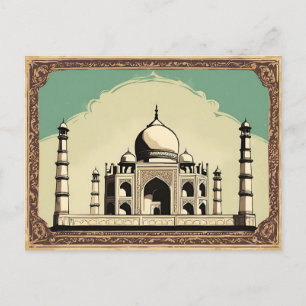  Retro Taj Mahal Briefkaart
