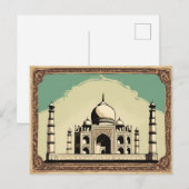  Retro Taj Mahal Briefkaart (Voorkant / Achterkant)