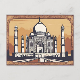  Retro Taj Mahal Briefkaart