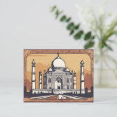  Retro Taj Mahal Briefkaart (Staand voorkant)