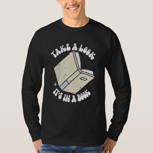 Retro Take A Look It's In A Book Reading   T-shirt (Voorkant)