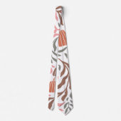 Retro takken bladeren pompoenen herfst Thanksgivin Stropdas (Achterkant)