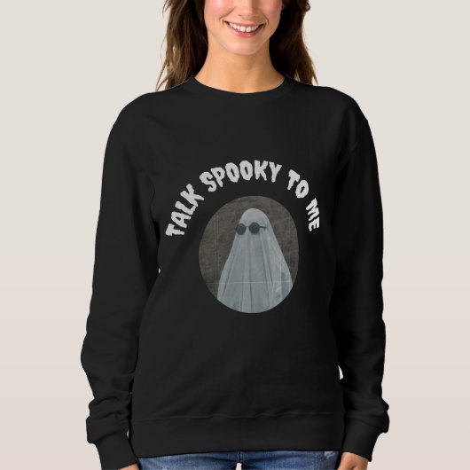 Retro Talk Spooky To Me Cool Ghost Halloween Trui (Voorkant)