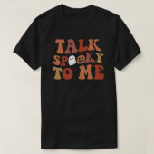 Retro Talk Spooky to me Ghost Halloween Pumpkin T-shirt (Design voorkant)
