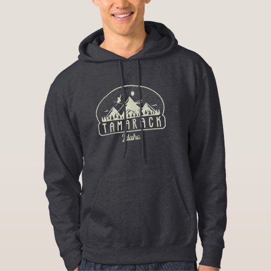 Retro Tamarack Mountain 80s Hoodie (Voorkant)