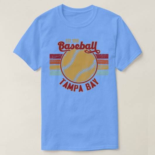  Retro Tampa Bay Baseball EST 1998 Baseball T-shirt (Design voorkant)