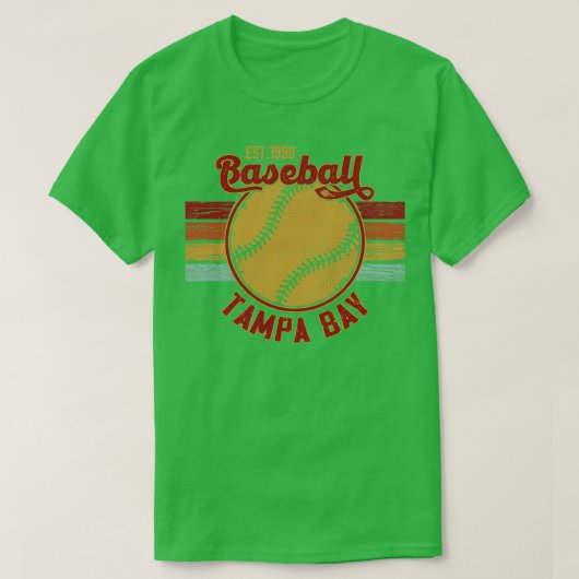  Retro Tampa Bay Baseball EST 1998 Baseball T-shirt (Design voorkant)