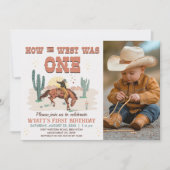 Retro Tan foto Hoe West was een 1e verjaardag Kaart (Voorkant)