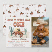 Retro Tan foto Hoe West was een 1e verjaardag Kaart (Voorkant / Achterkant)
