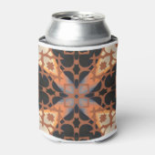 Retro Tan Pattern Blikjeskoeler (Blikje Voorkant)