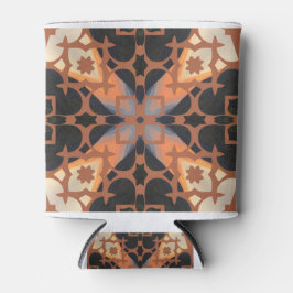 Retro Tan Pattern Blikjeskoeler