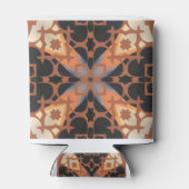 Retro Tan Pattern Blikjeskoeler (Achterkant)