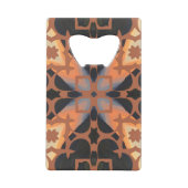 Retro Tan Pattern Creditkaart Flessenopener (Voorkant)