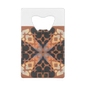 Retro Tan Pattern Creditkaart Flessenopener (Achterkant)