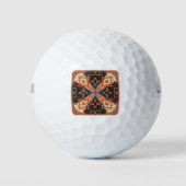 Retro Tan Pattern Golfballen (Voorkant)