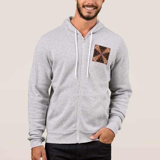 Retro Tan Pattern Hoodie (Voorkant)