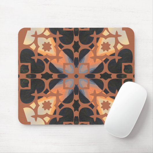 Retro Tan Pattern Muismat (Met muis)