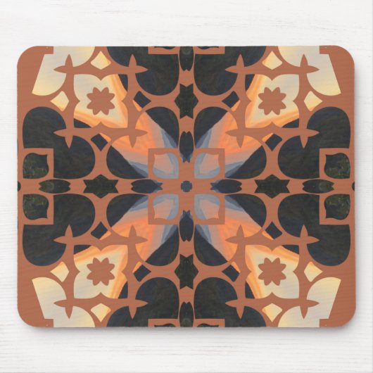 Retro Tan Pattern Muismat (Voorkant)