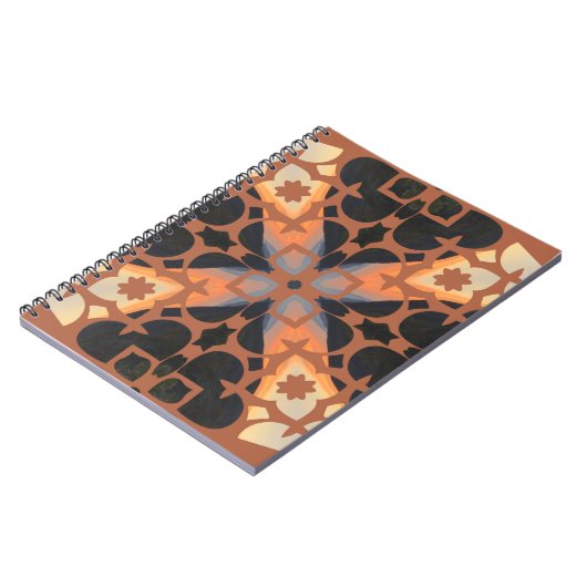 Retro Tan Pattern Notitieboek (Linkerzijde)