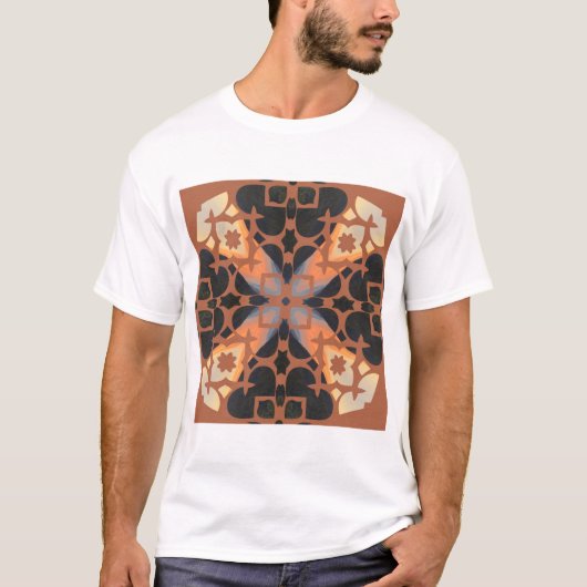 Retro Tan Pattern T-shirt (Voorkant)