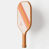 Retro Tan Peach Terracotta gepersonaliseerd Pickleball Paddle (Links)