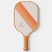 Retro Tan Peach Terracotta gepersonaliseerd Pickleball Paddle (Achterkant)