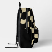 Retro Tan Wavy-controle Bedrukte Rugzak (Links)