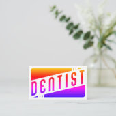 Retro tandarts afspraak herinneringen afsprakenkaartje (Staand voorkant)