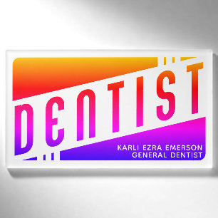 retro tandarts naambadge