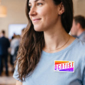 retro tandarts naambadge