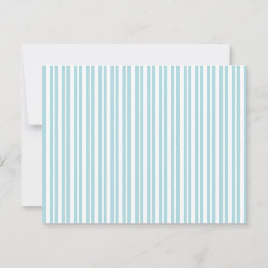 Retro Tandem Bicycle Blue & White Striped Wedding (Achterkant)