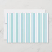 Retro Tandem Bicycle Blue & White Striped Wedding Bedankkaart (Achterkant)