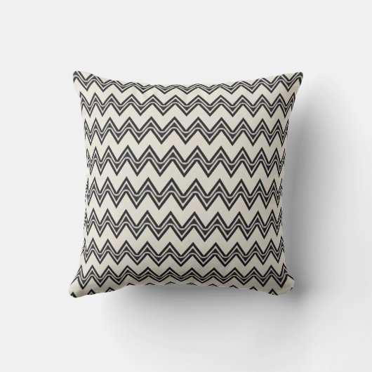 Retro Tandem Bicycle Zigzag Chevron Wedding Gift Buitenkussen (Achterkant)