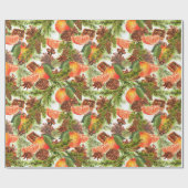 RETRO Tangerines Chocolade Cookie Pine Christmas Cadeaupapier (Vlak)