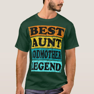 Retro tante Godmoeder van Godson Goddochter Legen T-shirt