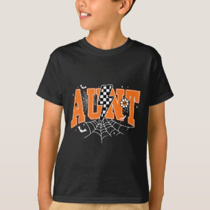 Retro Tante Lightning Bolt Halloween Spider Web Fa T-shirt