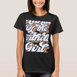 Retro tante van het meisje dat op de geboorte pas t-shirt