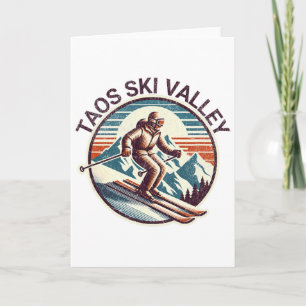 Retro  Taos Ski Valley New Mexico Ski Winte Kaart