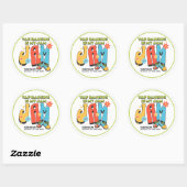 Retro Tap Dancing is My Jam Customizable Ronde Sticker (Vel)