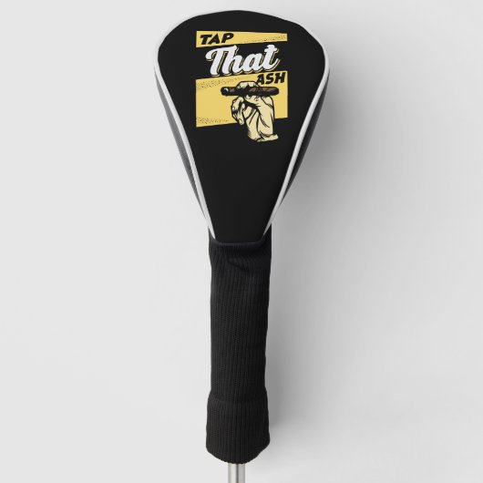 RETRO TAP DAT ASH GRAPPIG SIGAAR QUOTE GOLFHEADCOVER (Voorkant)